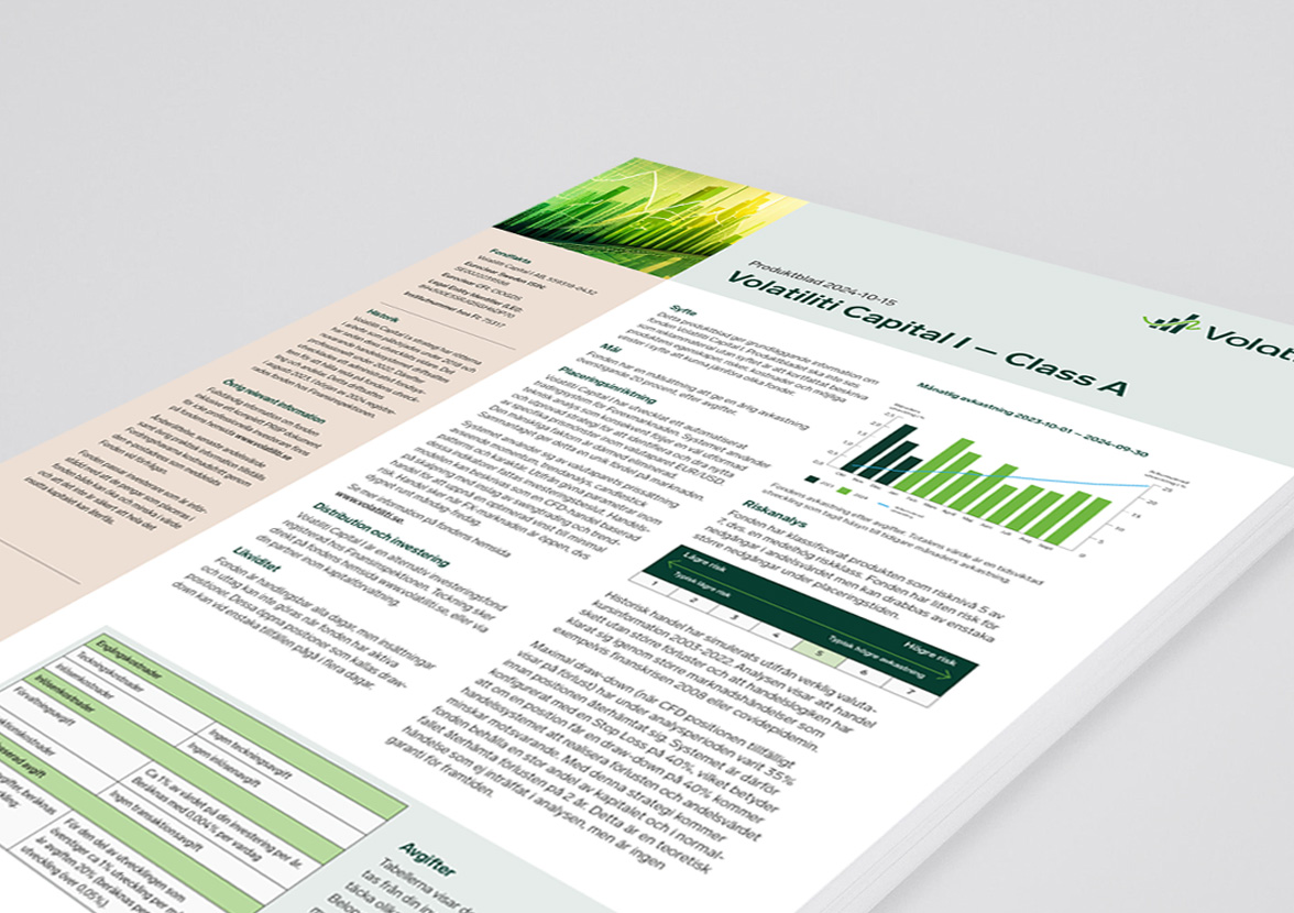 Volatiliti produktblad